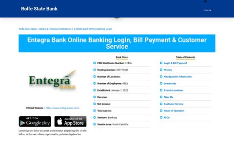 Entegra Bank Online Banking Login – Rolfe State Bank