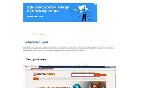 Insta Casino Login | casinologin