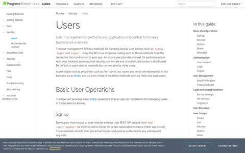 Users | REST API | Kinvey - Progress Kinvey Docs