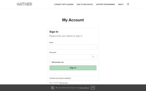 My Account - Sign In - Gather LCR