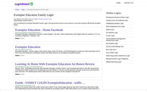 Exemplar Education Family Login - LoginDetail