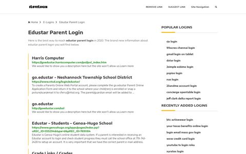 Edustar Parent Login ❤️ One Click Access - iLoveLogin