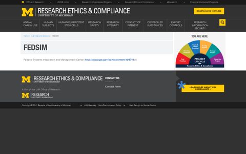 FEDSIM | Glossary | Research Ethics & Compliance