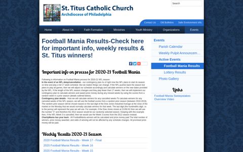 Football Mania Results-Check here for important info, weekly ...