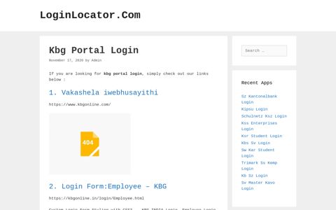 Kbg Portal Login - LoginLocator.Com