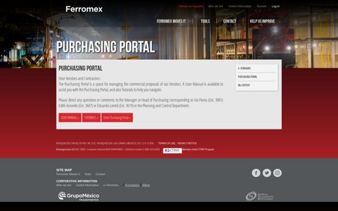 Purchasing Portal - Ferromex