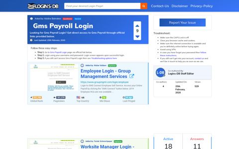 Gms Payroll Login - Logins-DB