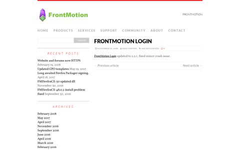 FrontMotion Login – FrontMotion