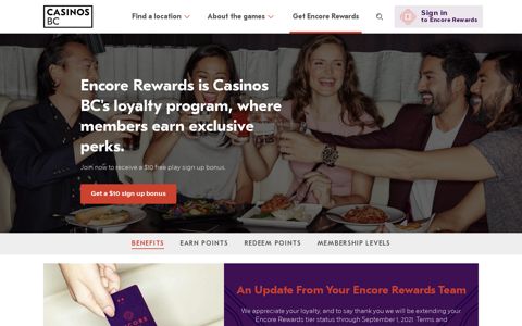 Get Encore Rewards | Casinos BC