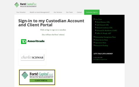 Sign-in to my Custodian Account and Client Portal | Forte ...