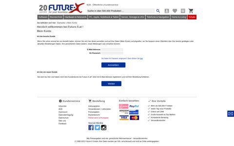 Anmelden: Software: Future-X.at