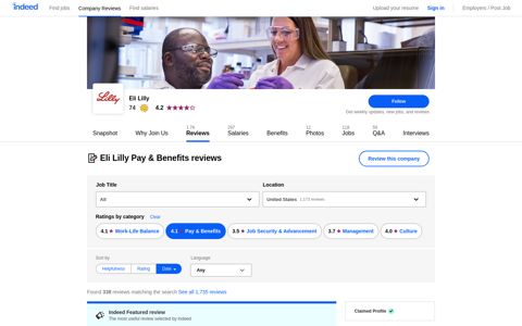Working at Eli Lilly: 341 Reviews about Pay & Benefits - Indeed