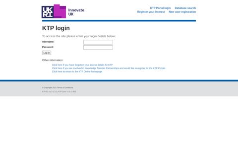 KTP Portal login