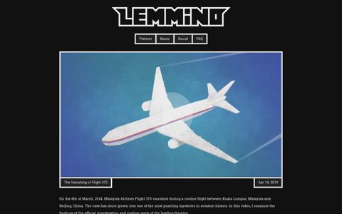 The Vanishing of Flight 370 - LEMMiNO