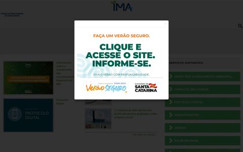 IMA - Instituto do Meio Ambiente de Santa Catarina - Início