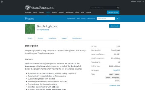 Simple Lightbox – WordPress plugin | WordPress.org