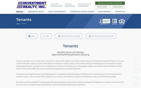 Tenants Portal - Investment Realty, Inc.