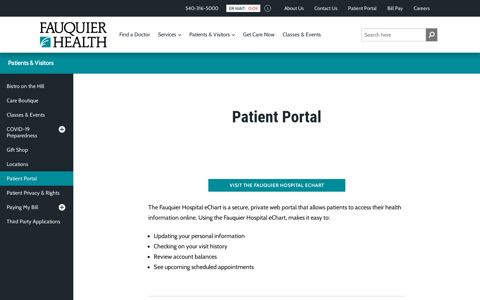 Patient Portal | Fauquier Health