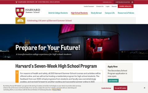 Secondary School Program - Harvard Summer School