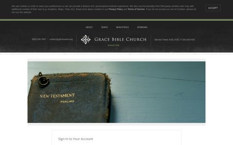 Sign In to Your Account | Grace Bible Church