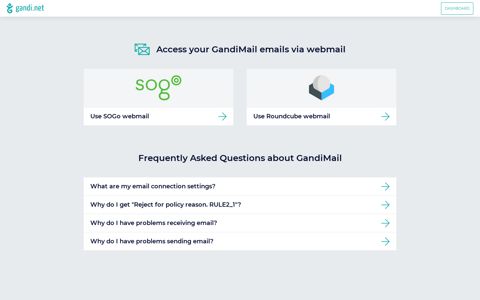 Webmail - Your Gandi Mail with Sogo and Roundcube - Gandi ...