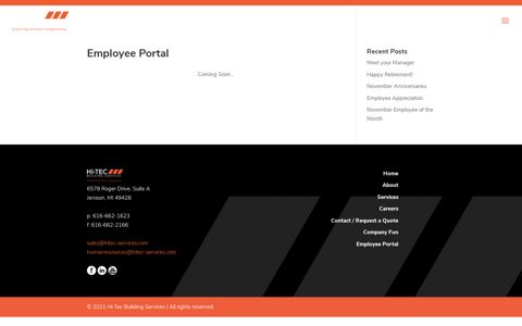Employee Portal Access - Login | Hi-Tec Building Services ...