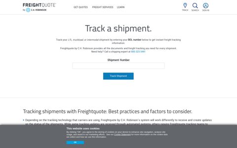 Track your shipment | Freight Tracking | Freightquote