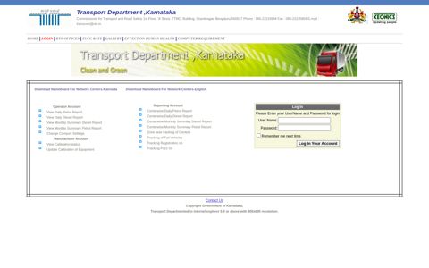 Login - Transport Department,Karnataka