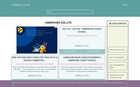 hampshire ess lite - General Information about Login
