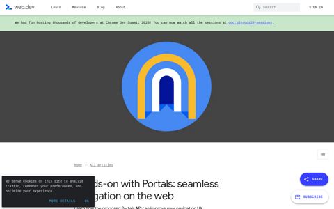 Hands-on with Portals: seamless navigation on the web
