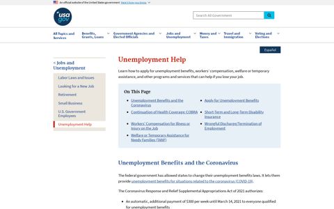 Unemployment Help | USAGov