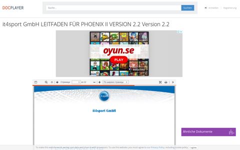 it4sport GmbH LEITFADEN FÜR PHOENIX II VERSION 2.2 ...