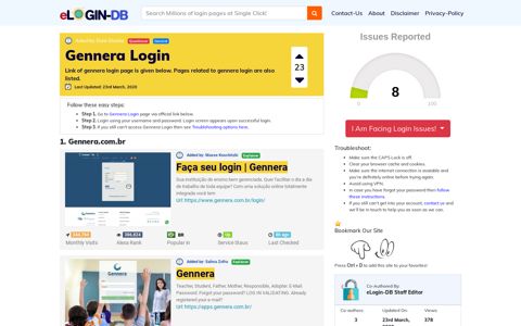 Gennera Login - Find Login Page of Any Site within Seconds!