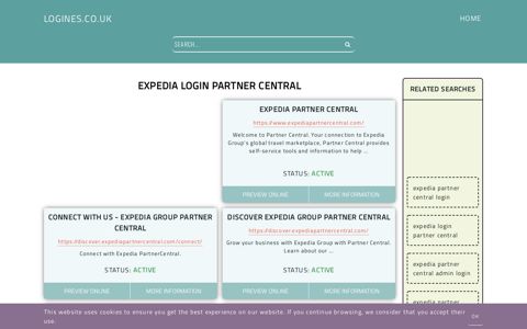 expedia login partner central - General Information about Login
