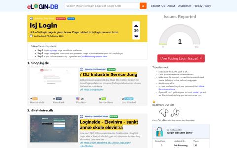 Isj Login - A database full of login pages from all over the ...