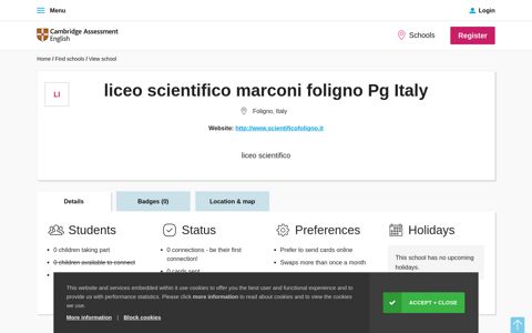 liceo scientifico marconi foligno Pg Italy - Cambridge Assessment ...