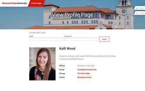 Kalli Wood - Profile Pages - Montclair State University