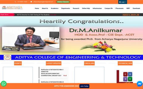Aditya College oF Engineering & Technology: ACET