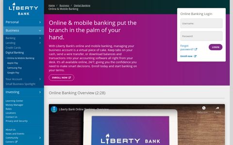 Online and Mobile Banking Small Business CT | Liberty Bank