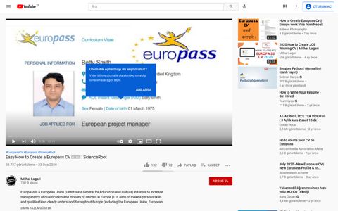 Easy How to Create a Europass CV | ScienceRoot - YouTube