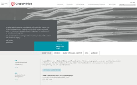 Vendors / Suppliers - Grupo México