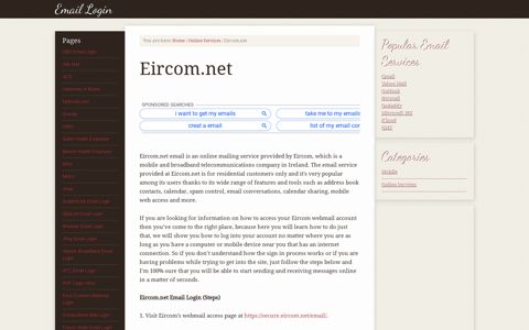 Eircom Email Login – Eircom.net Webmail Sign In