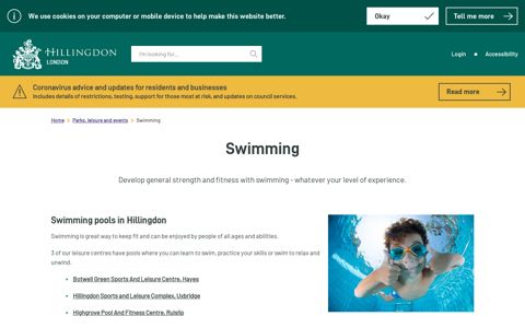 Swimming - Hillingdon Council