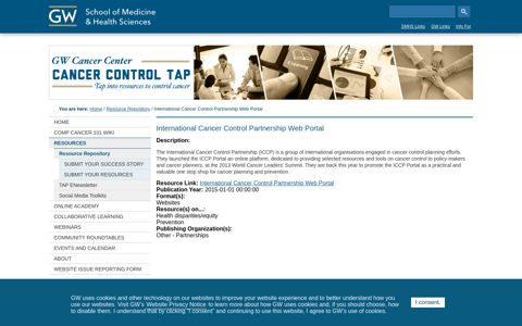 International Cancer Control Partnership Web Portal | Cancer ...