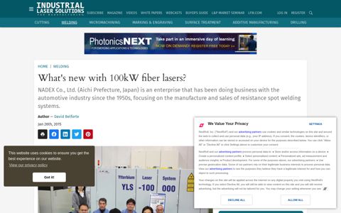 What's new with 100kW fiber lasers? | Industrial Laser Solutions