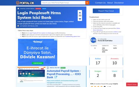 Login Peoplesoft Hrms System Icici Bank - Portal-DB.live