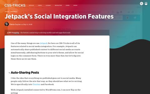 Jetpack's Social Integration Features | CSS-Tricks