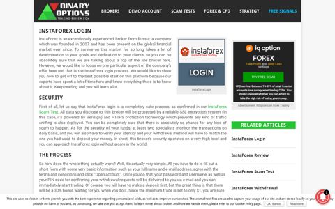 InstaForex Login - Binary Options Trading Review