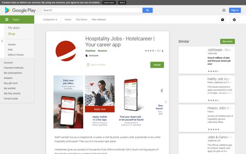 Hospitality Jobs - Hotelcareer | Your career app - Apps on ...