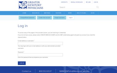 Log in | Greater Newport Physicians